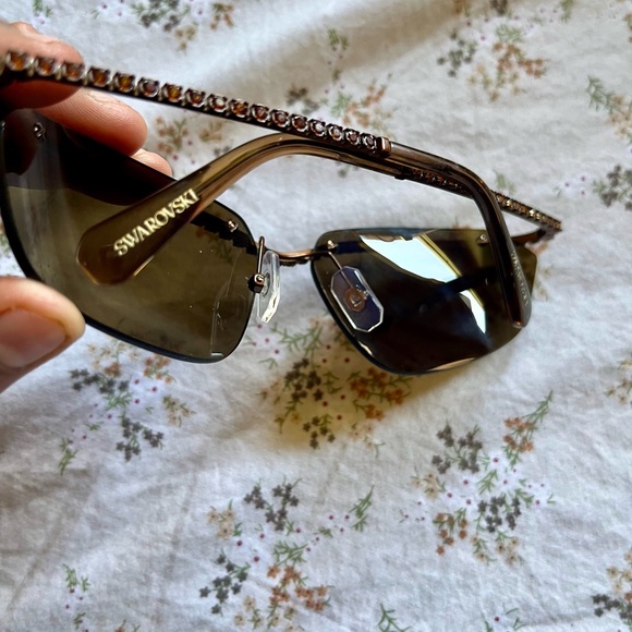 Swarovski Brown Sunglasses with Gold Accents main image 5